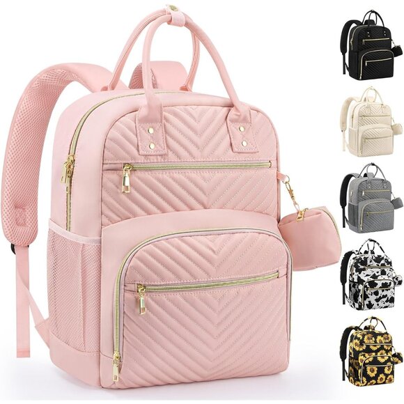Versatile Large Capacity Diaper Bag in Pink - Perfect for On-the-Go Parents - Picture 1 of 8
